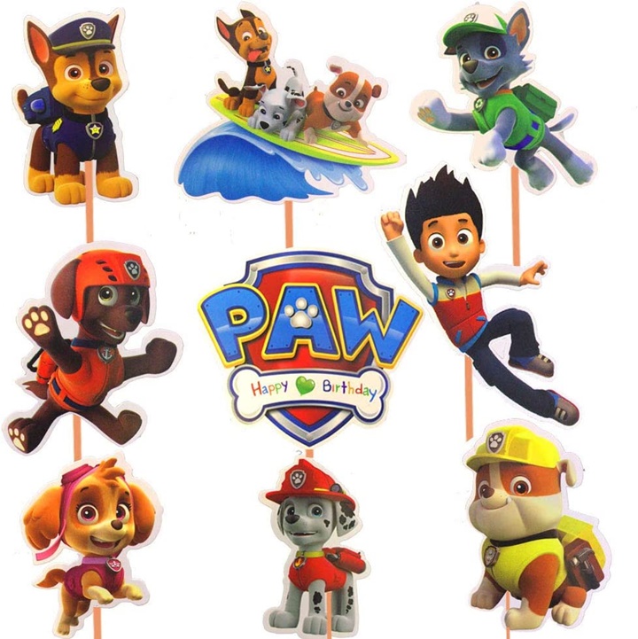 Paw Patrol Labková Patrola Sada 9 ks dekorácie na tortu