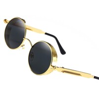 Slnečné Retro Okuliare Lenonky Steampunk Premium - Zláte