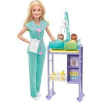 Mattel Barbie Bábika Povolanie herný set Detská lekárka GKH23