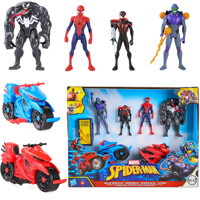 Sada 4 Figúrok + 2 Motorky Venom Goblin Spiderman Morales Marvel od Hasbro F2907