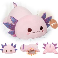 Veľký Plyšový Axolotl zaťažený 2,2 kg - Termoplyšová hračka - Plyšák 58 cm