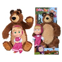 Simba Máša a medveď Set Míša plyšový 43 cm a bábika Máša 23 cm
