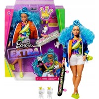 Barbie Extra Bábika s modrým afro účesom GRN30 od Mattel