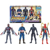 Avengers Infinity War Sada 4 Figúrok 30 cm Čierny Panter Iron Spider Kapitan A...