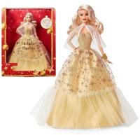 Mattel Barbie Vianočná bábika blondínka - Signature HJX08