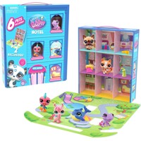 Bandai Littlest Pet Shop Sada 6 figúrok s hotelom pre zvieratá Hotel