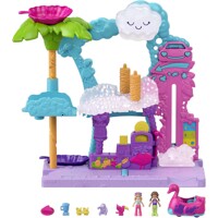 Mattel Polly Pocket Pollyville Zábavná Autoumývačka Plameniak HHJ05