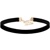 Semišový Choker náhrdelník so zapínaním - čierny