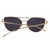 Luxusné Slnečné Okuliare Zrkadlové Glam Rock Mačacie - Čierne