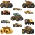 Hot Wheels Sada 11 autíčok Monster Truck Champions Trophy JDW07 od Mattel